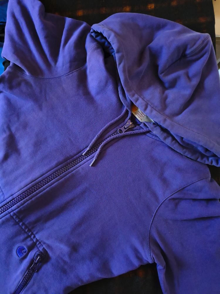 Carhartt Purple Zip-Up Hoodie woman XS imagen 4